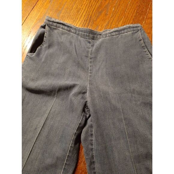 Sz 8 Alfred Dunner Blue Lightweight Demin Blue Jeans Rear Elastic Waist Pull On - Picture 2 of 4